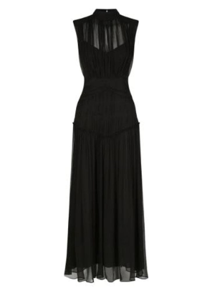 Classic Black Nicola Sleeveless Midi Dress | Womens Bohemian Summer Dresses