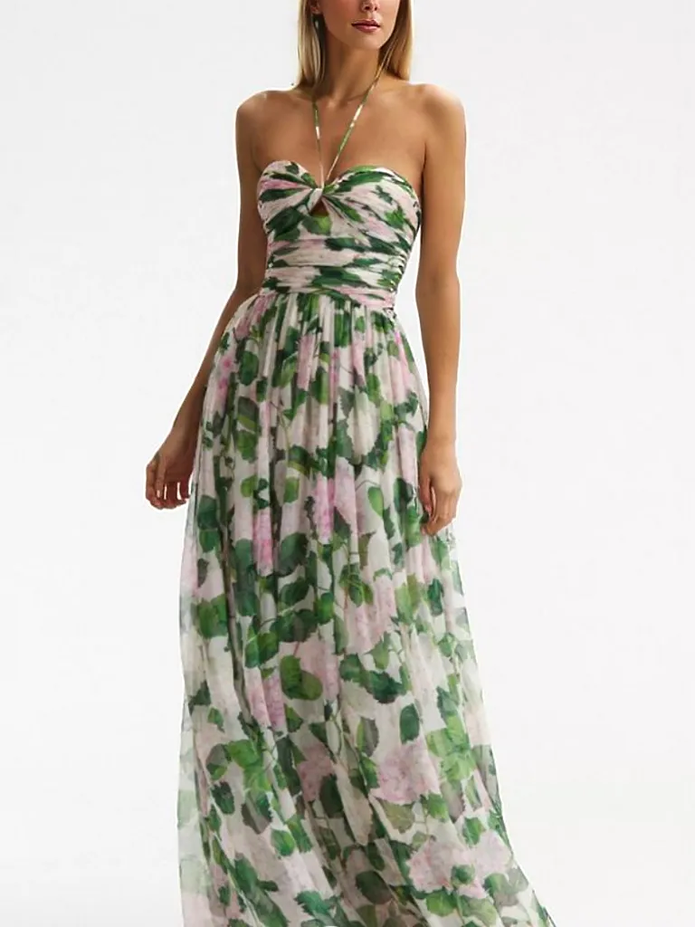 BOHEMIAN THE LABEL  Florence Strapless Floral Maxi Gown Dress