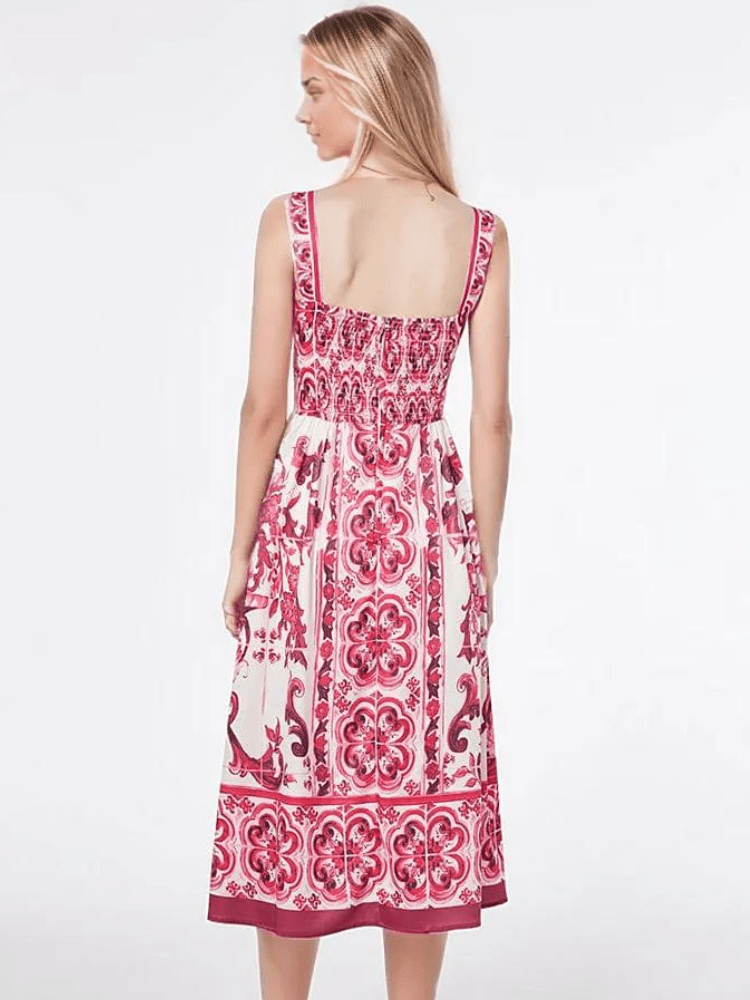 BOHEMIAN THE LABEL  Kim Corset Print Dress