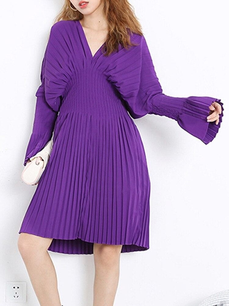 BOHEMIAN THE LABEL  Hunter V Neck Long Sleeve Dress