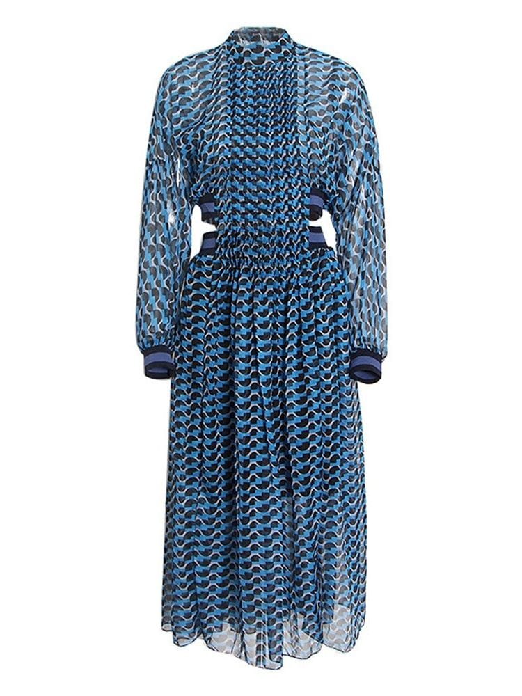 BOHEMIAN THE LABEL  MIDNIGHT BLUE / S Maya Long Sleeve Midi Dress