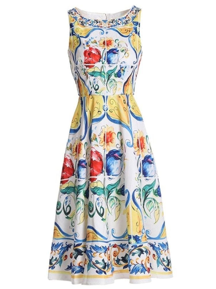 BOHEMIAN THE LABEL  Penny Sleeveless Print Dress