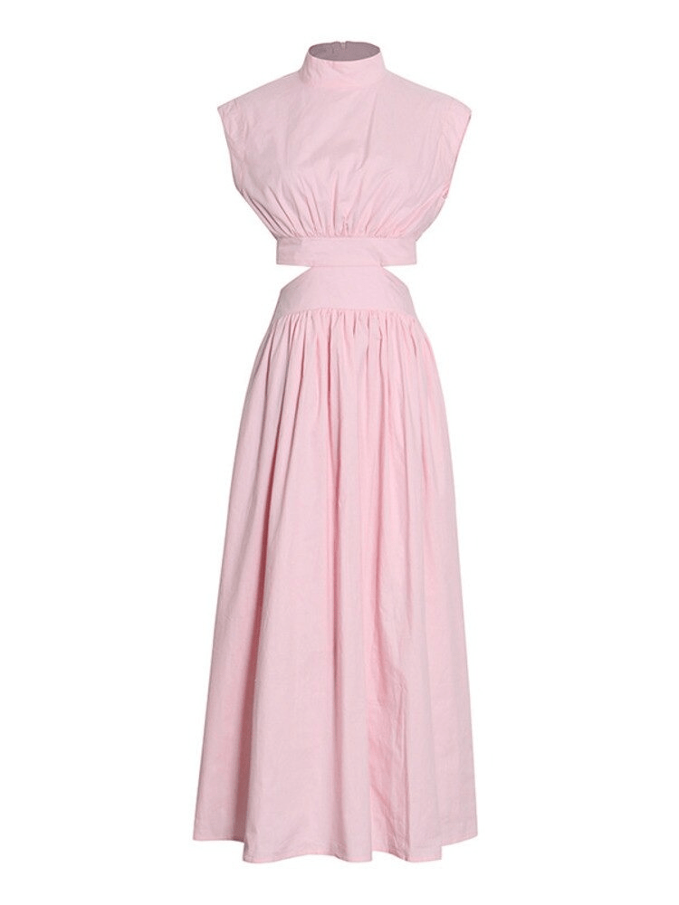 BOHEMIAN THE LABEL  PINK PRINT / S Ariel Sleeveless Midi Dress