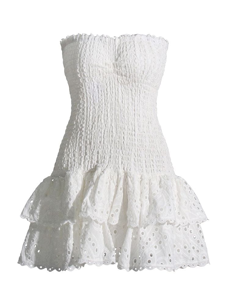 BOHEMIAN THE LABEL WHITE PRINT / S Cora Print Mini Dress